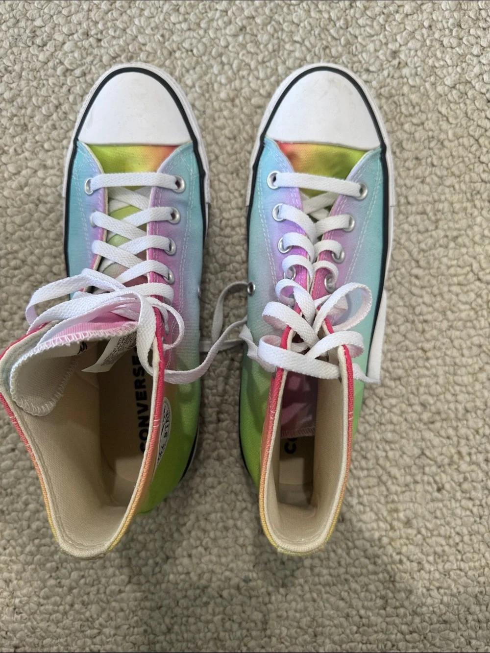 Converse High Top Sneakers - Rainbow Gradient - Picture 3 of 6